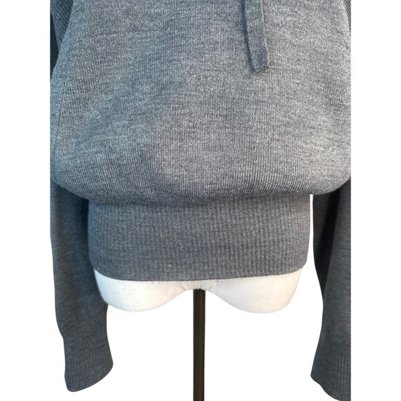 ZARA Gray Medium Hoodie Medium Acrylic Sweater - Picture 5 of 11